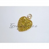 olivínové srdce malé s granulací